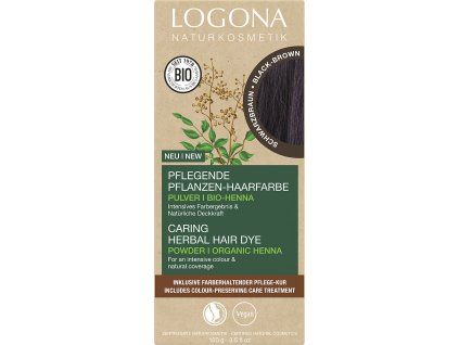 Logona Prášková farba na vlasy Black Brown